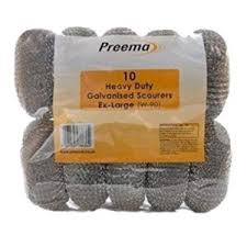 Preema Spiral Steel Scouring Sponge 10 pack
