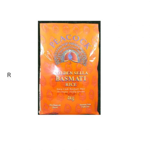 PEACOCK GOLDEN SELLA BASMATI RICE 4KG